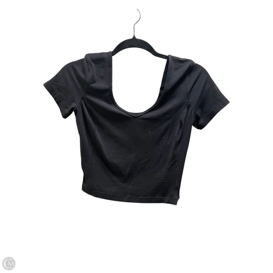 Athletic Top Short Sleeve By Lululemon In Black, Size: S