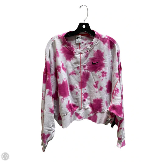 Athletic Sweatshirt Crewneck By Nike Apparel In Pink, Size: M