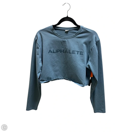 Athletic Top Long Sleeve Crewneck By Alphalete In Blue, Size: M