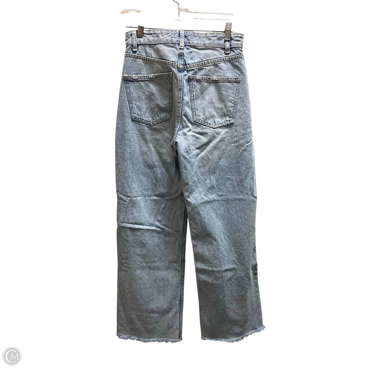 Jeans Straight By Zara In Blue Denim, Size: 4