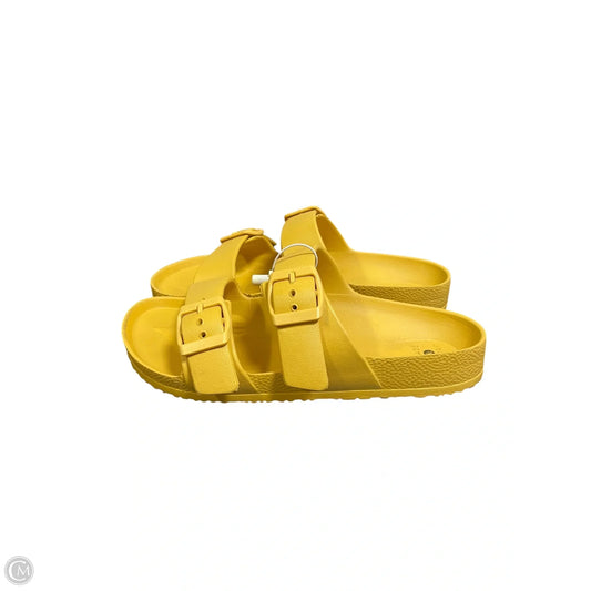 Sandals Flip Flops By Shade & Shore In Yellow, Size: 6