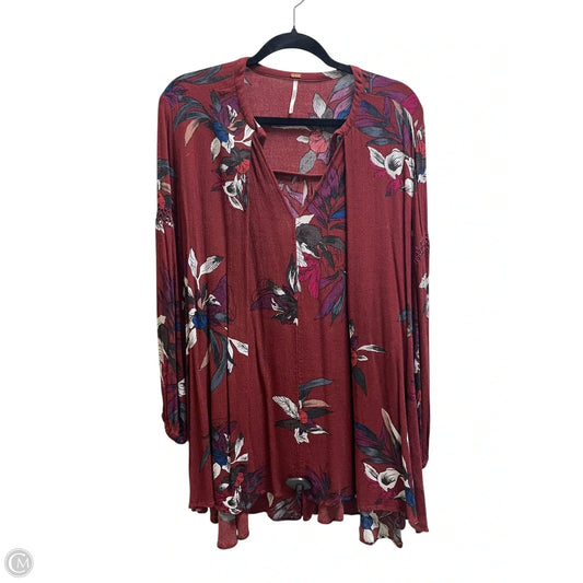 Top Long Sleeve By Free People In Red, Size: S