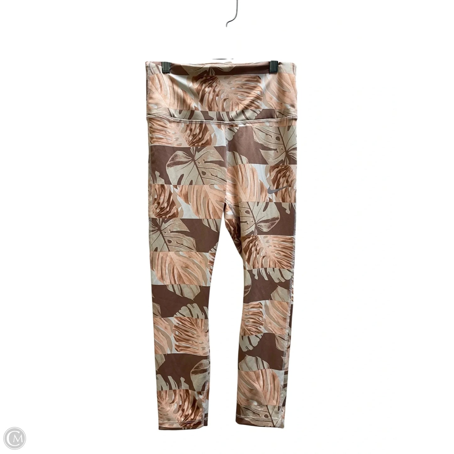 Athletic Leggings By Nike In Tan, Size: S