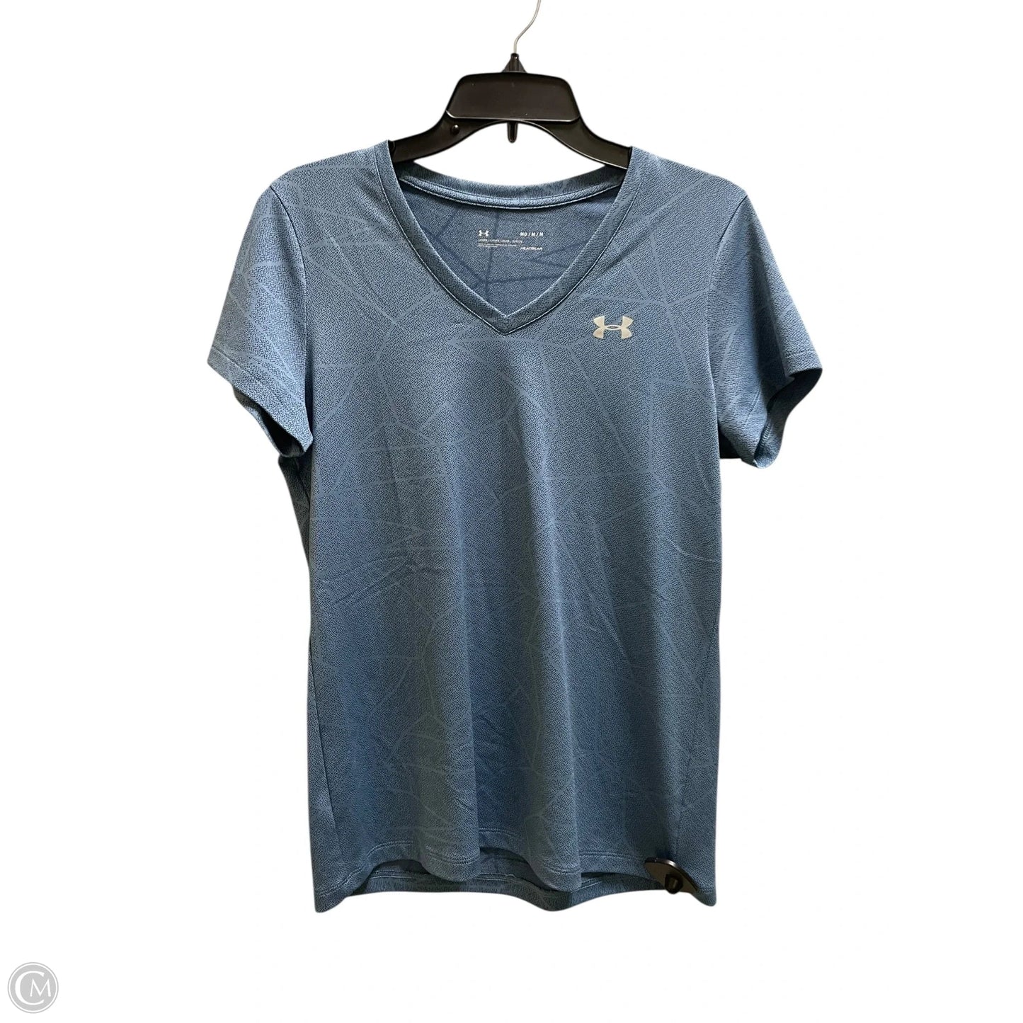 Athletic Top Short Sleeve By Under Armour In Blue, Size: M