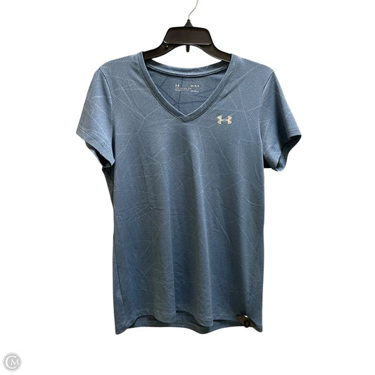 Athletic Top Short Sleeve By Under Armour In Blue, Size: M
