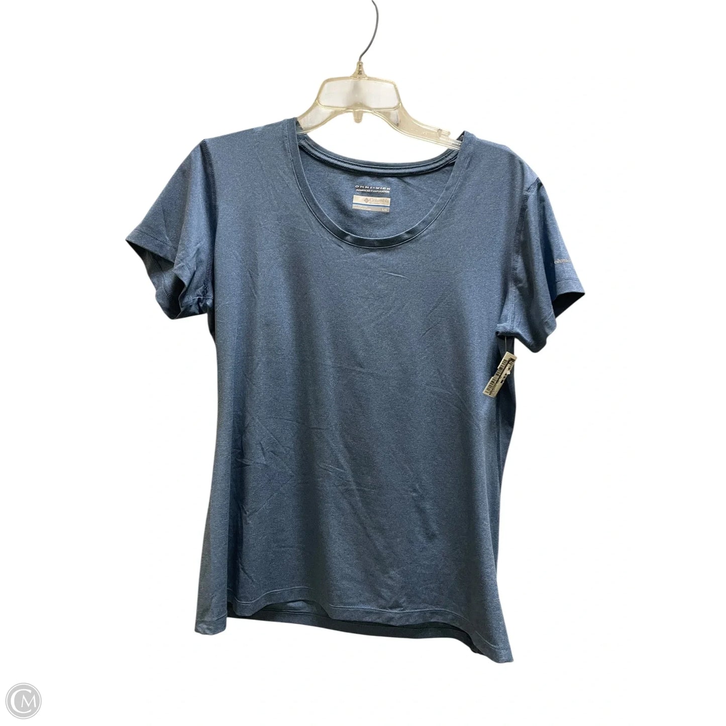 Athletic Top Short Sleeve By Columbia In Blue, Size: L