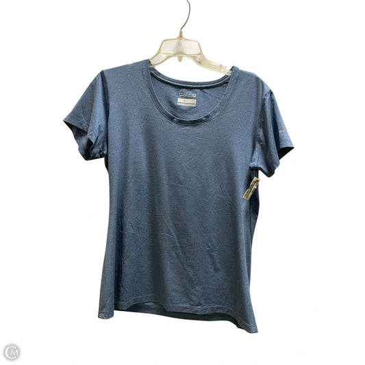 Athletic Top Short Sleeve By Columbia In Blue, Size: L