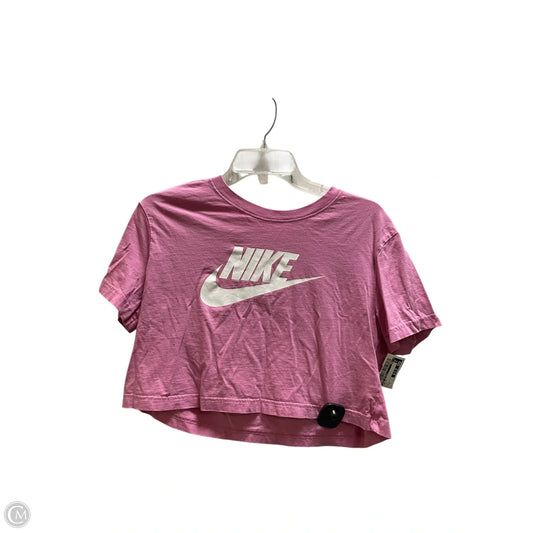 Top Short Sleeve By Nike Apparel In Pink, Size: S