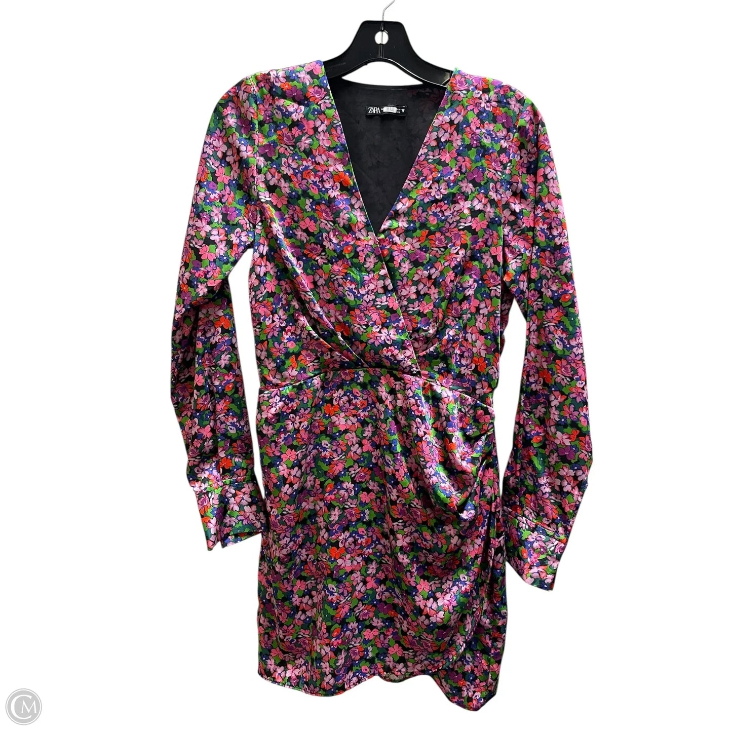 Dress Casual Short By Zara In Floral Print, Size: Xs