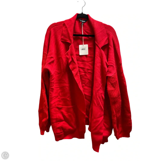 Cardigan By Davi & Dani In Red, Size: 1x
