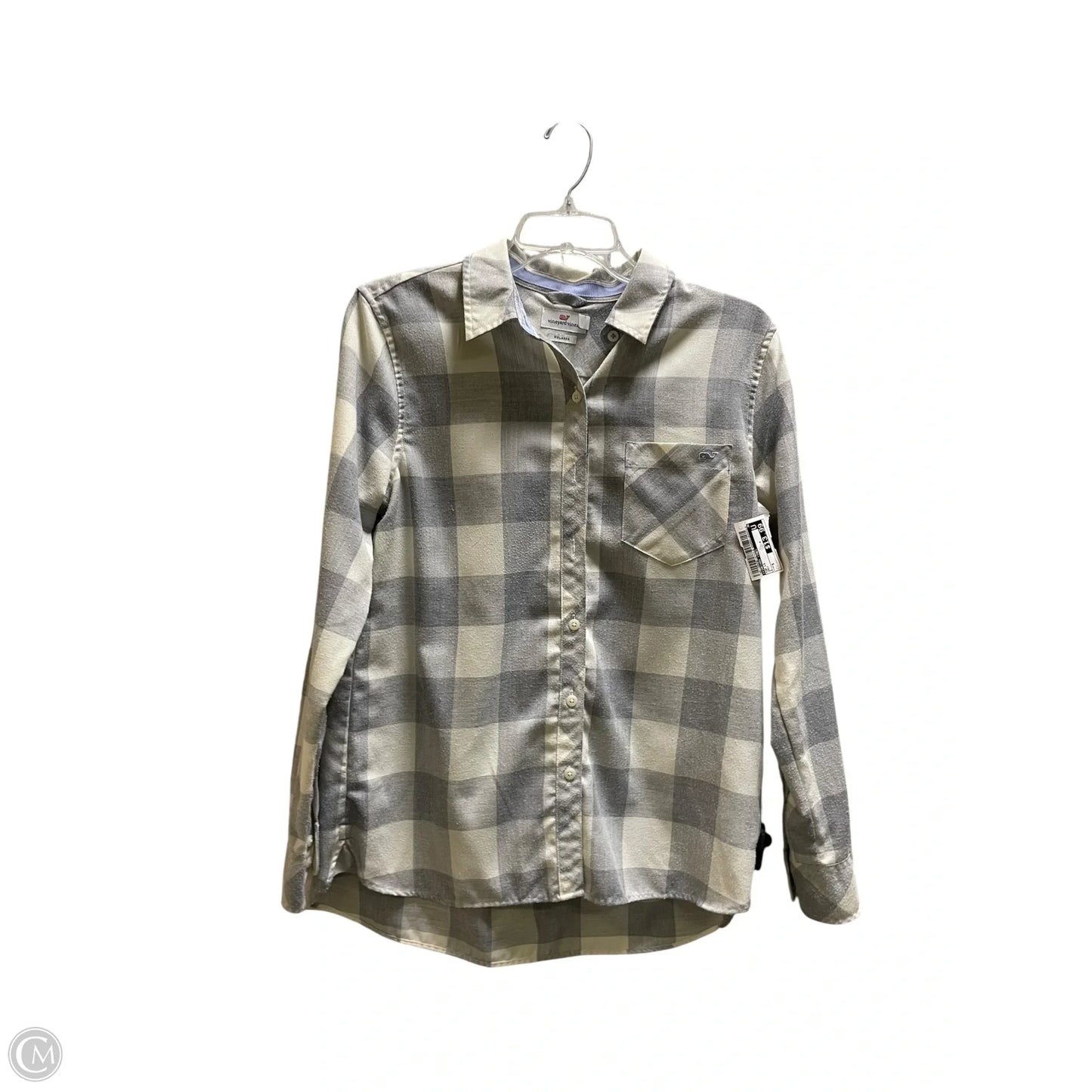 Top Long Sleeve By Vineyard Vines In Grey, Size: S