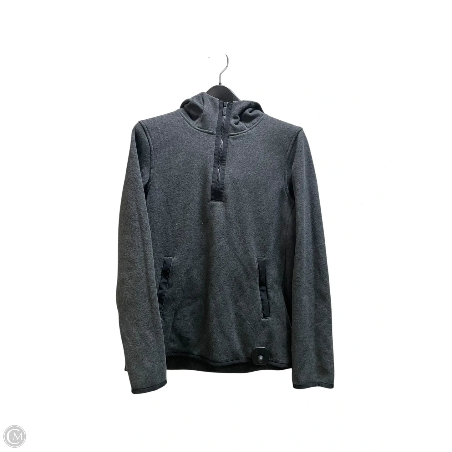 Athletic Sweatshirt Hoodie By Lululemon In Grey, Size: 8