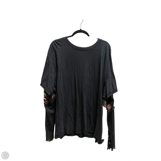 Top Long Sleeve By Free People In Black, Size: L