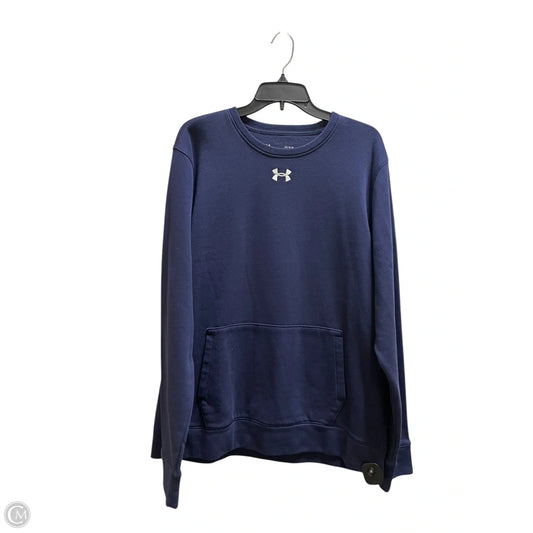Athletic Sweatshirt Crewneck By Under Armour In Navy, Size: L