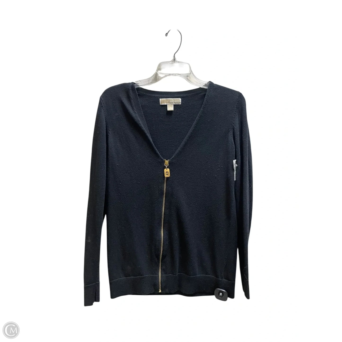 Cardigan Designer By Michael Kors In Black, Size: S