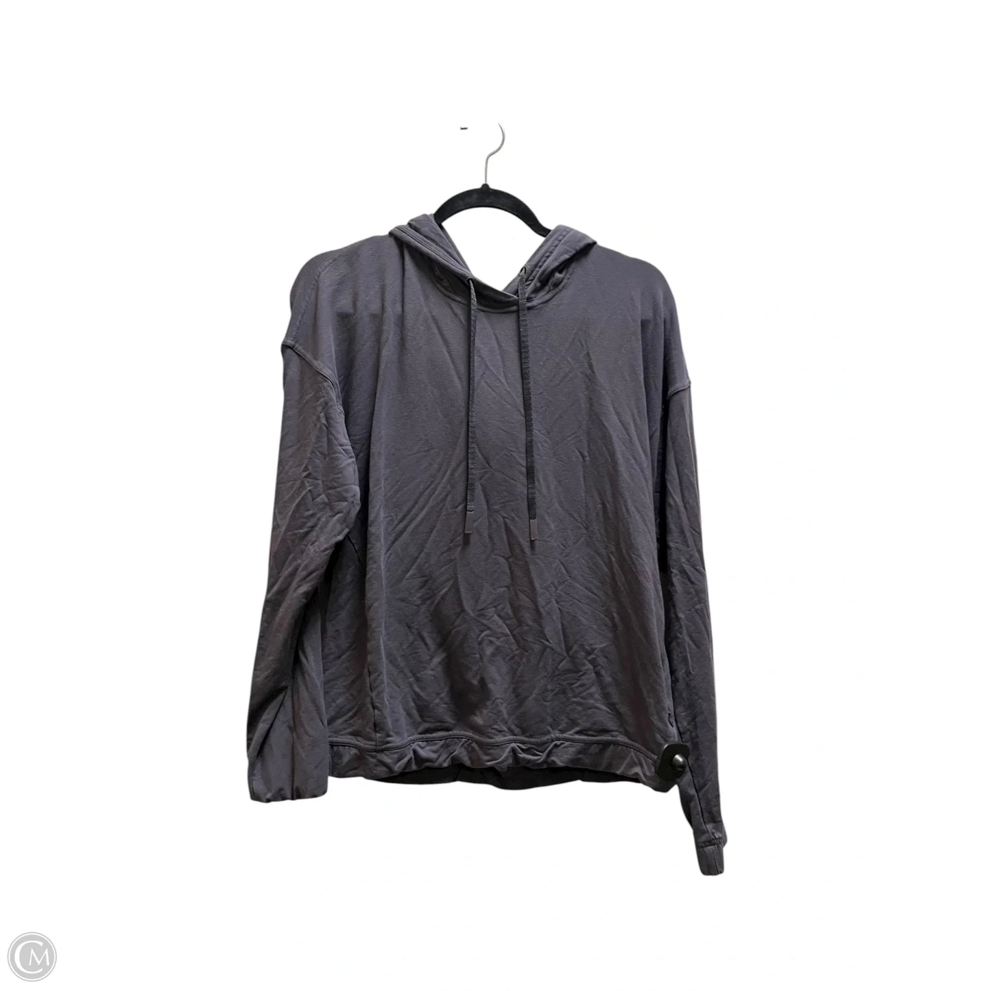 Athletic Sweatshirt Hoodie By Lululemon In Grey, Size: 12