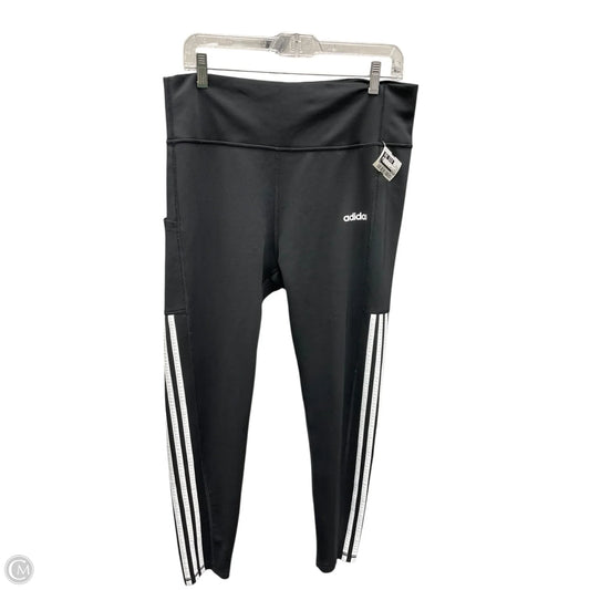 Athletic Leggings By Adidas In Black, Size: Xl