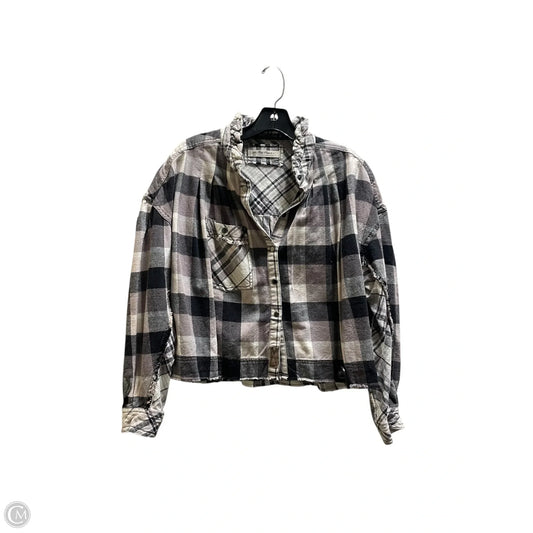 Top Long Sleeve By We The Free In Plaid Pattern, Size: S