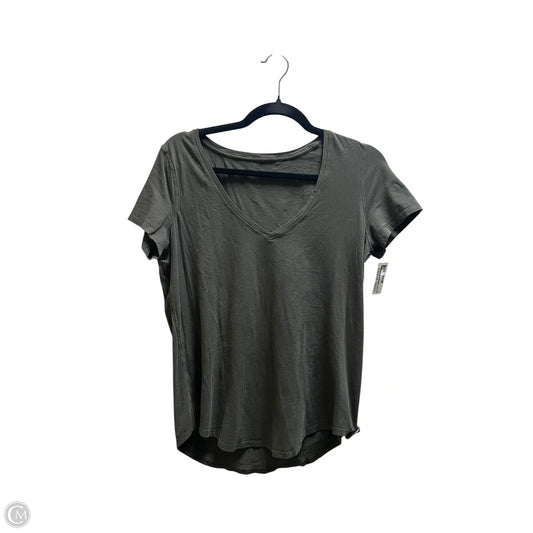 Athletic Top Short Sleeve By Lululemon In Green, Size: M