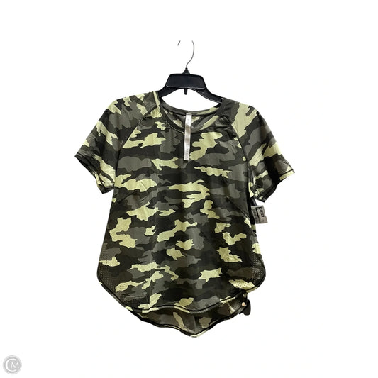 Athletic Top Short Sleeve By Lululemon In Green, Size: 10