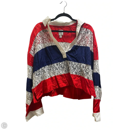 Top Long Sleeve By Maeve In Multi-colored, Size: L