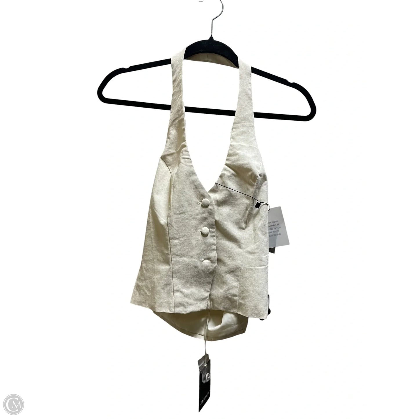 Top Sleeveless By Clothes Mentor In Cream, Size: Xs
