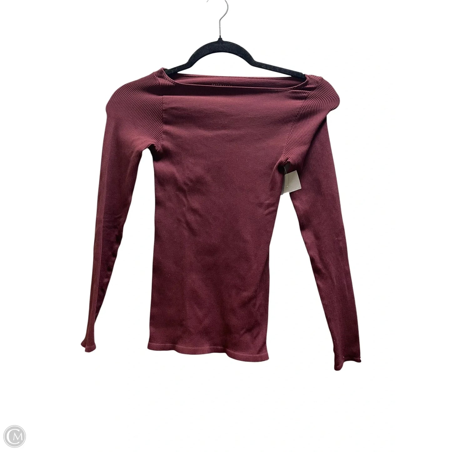 Top Long Sleeve By Free People In Maroon, Size: M