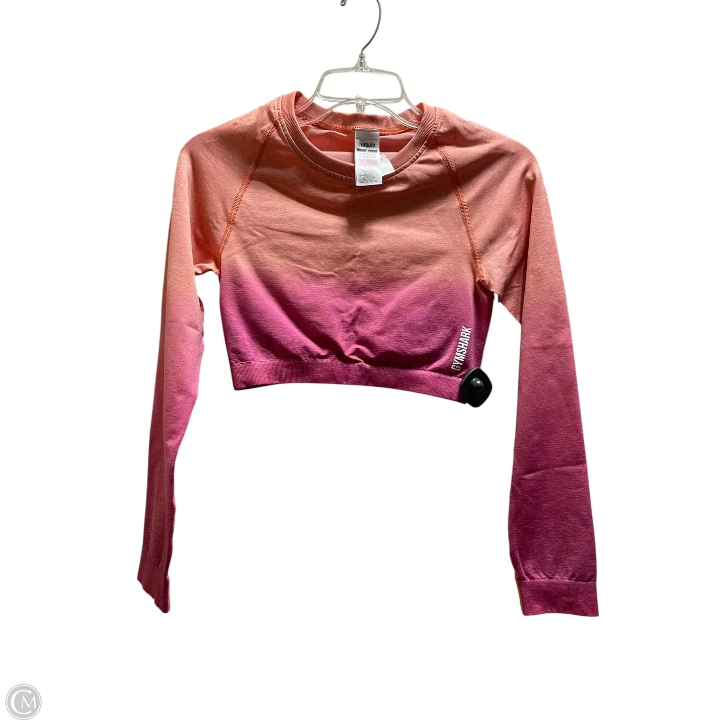 Athletic Top Long Sleeve Collar By Gym Shark In Pink, Size: M