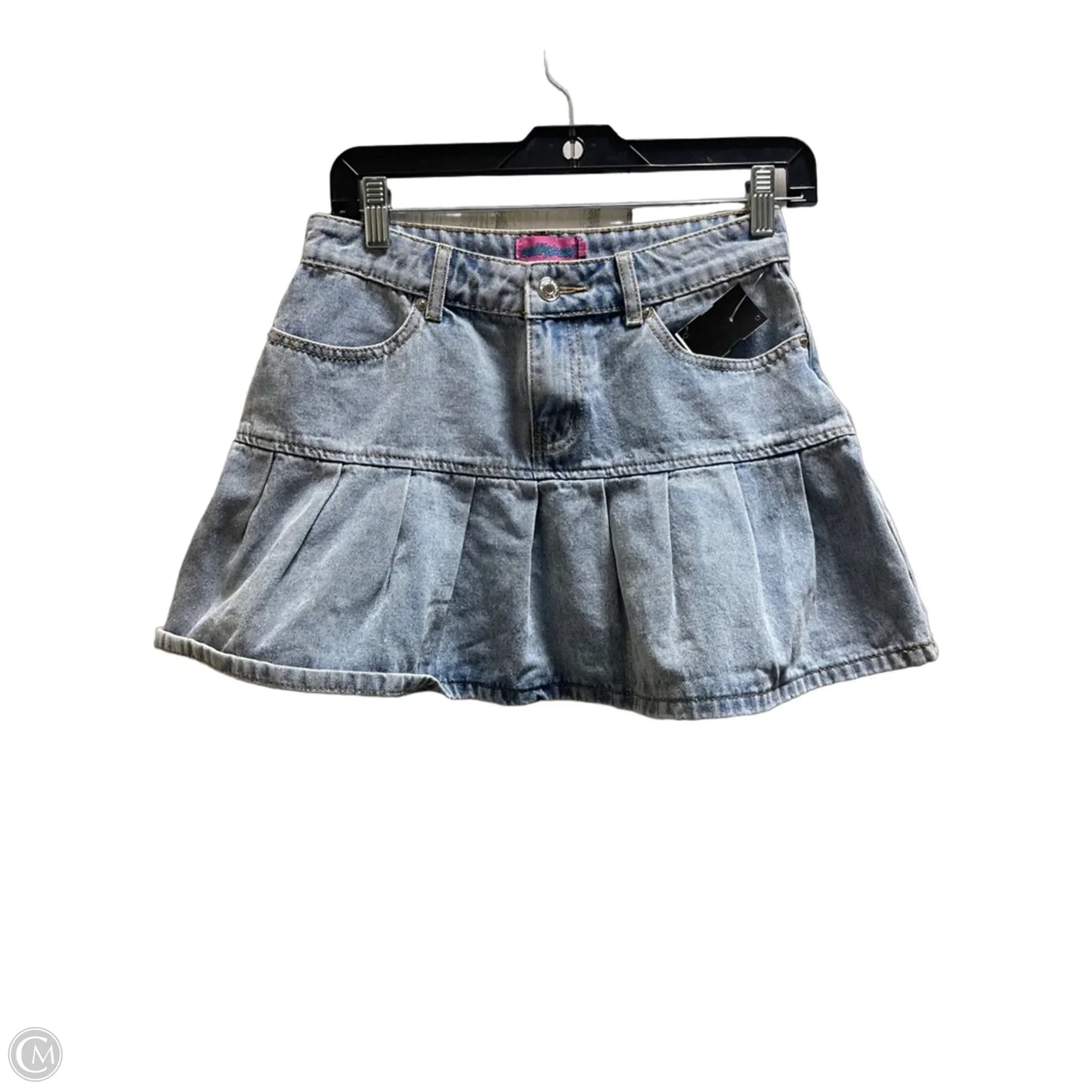 Skirt Mini & Short By Edikted In Blue Denim, Size: 0