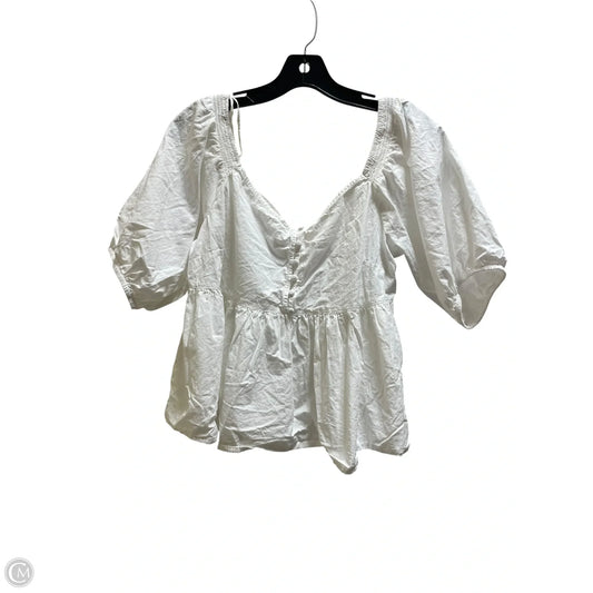 Top Short Sleeve By Free People In White, Size: L