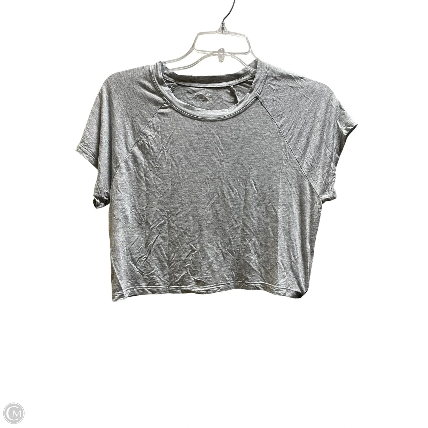 Top Short Sleeve By Offline In Grey, Size: M