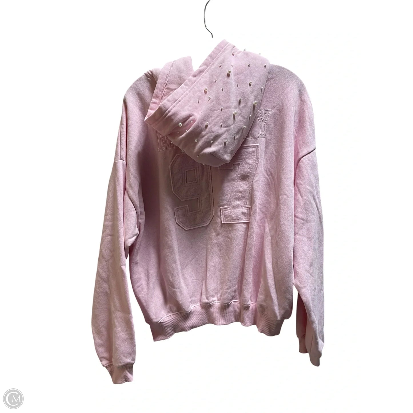 Sweatshirt Hoodie By Clothes Mentor In Pink, Size: Xl