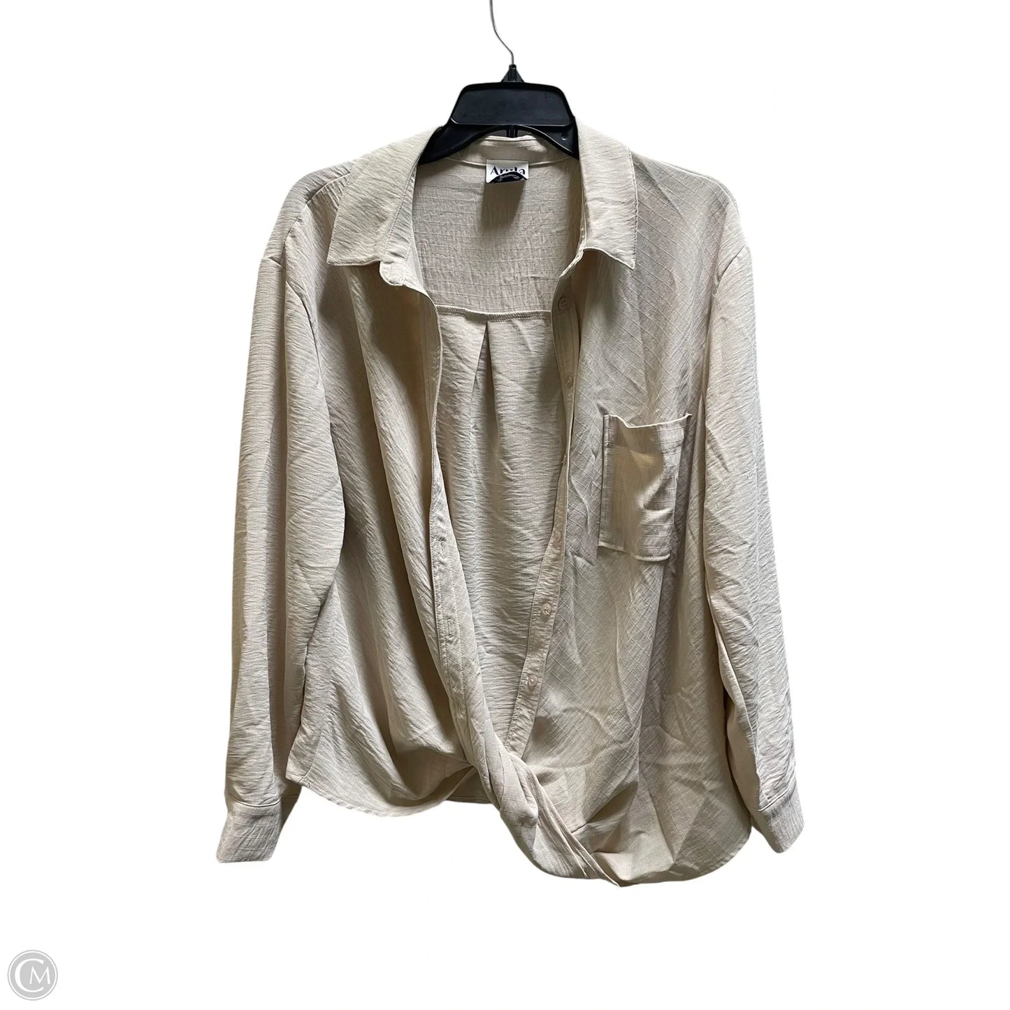 Top Long Sleeve By Arula In Tan, Size: Xl