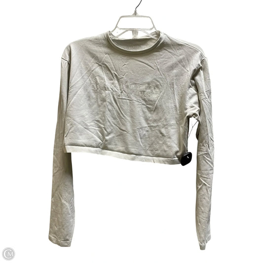 Athletic Top Long Sleeve Collar By Alphalete In Grey, Size: S