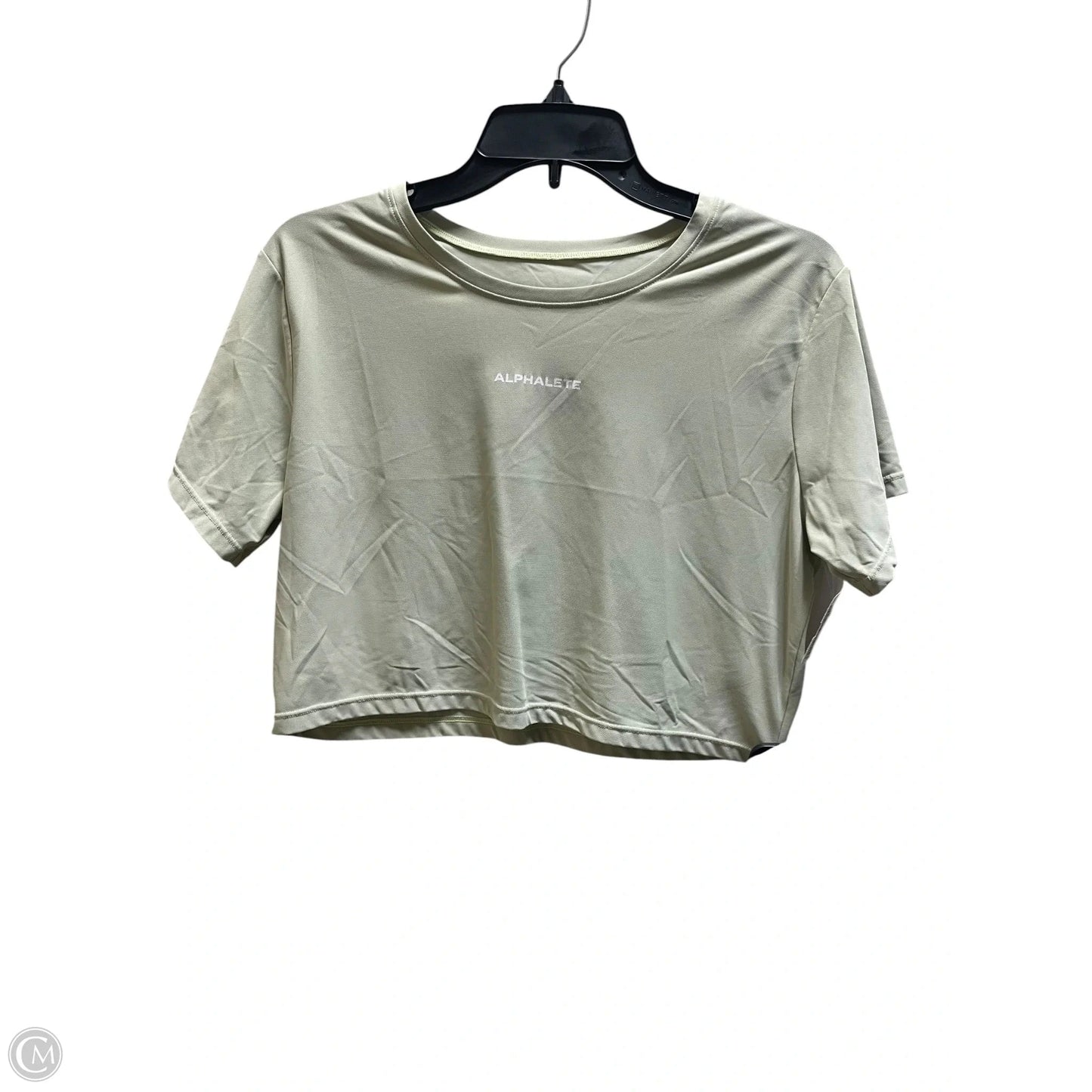 Athletic Top Short Sleeve By Alphalete In Green, Size: M