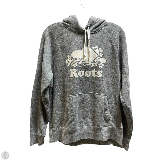Sweatshirt Hoodie By Roots In Grey, Size: L