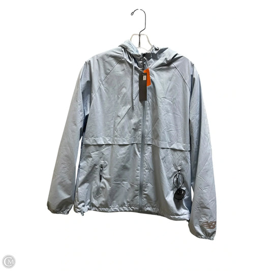 Athletic Jacket By New Balance In Blue, Size: L