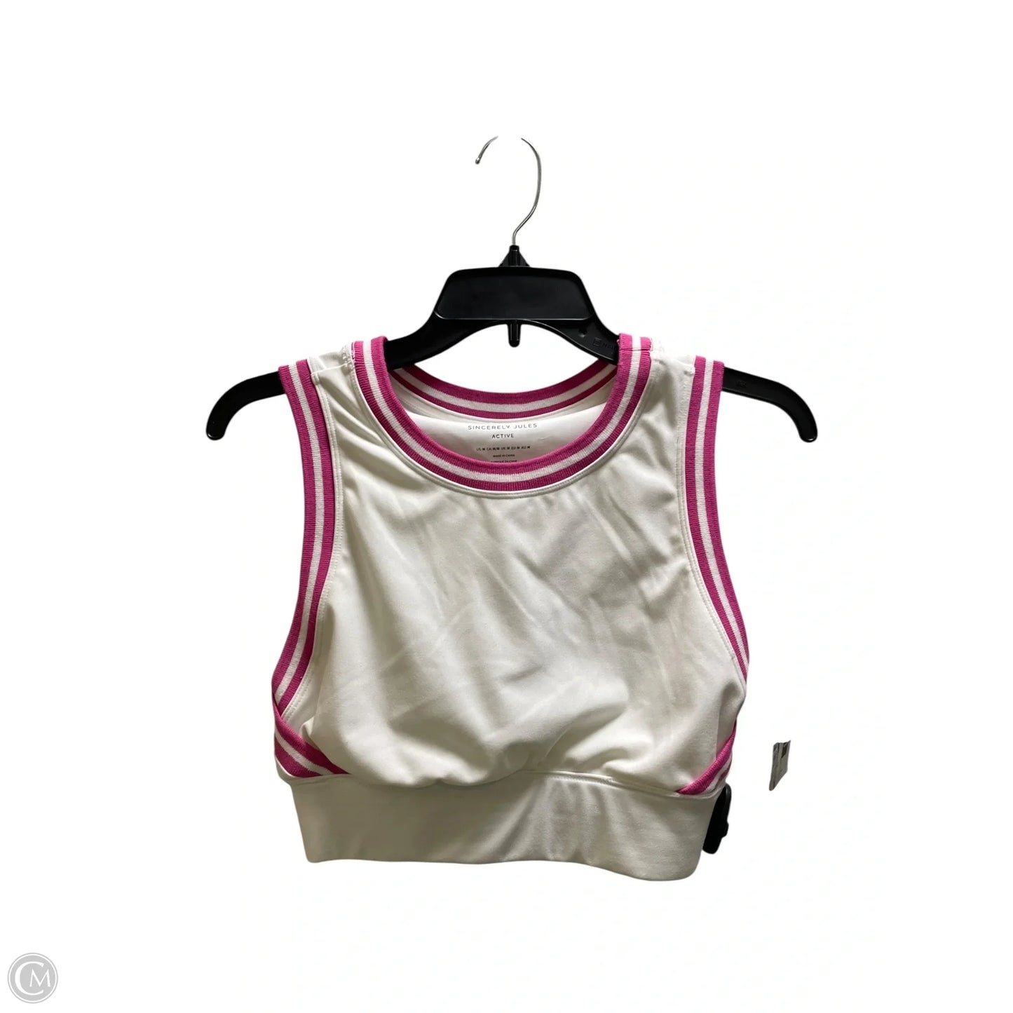 Athletic Bra By Clothes Mentor In White, Size: M