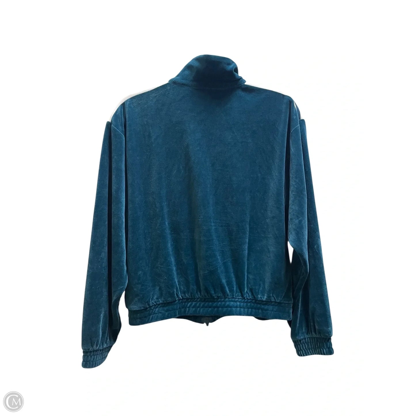 Athletic Jacket By Adidas In Teal, Size: S