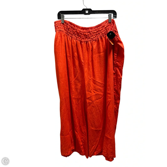 Pants Linen By Anthropologie In Orange, Size: 2x