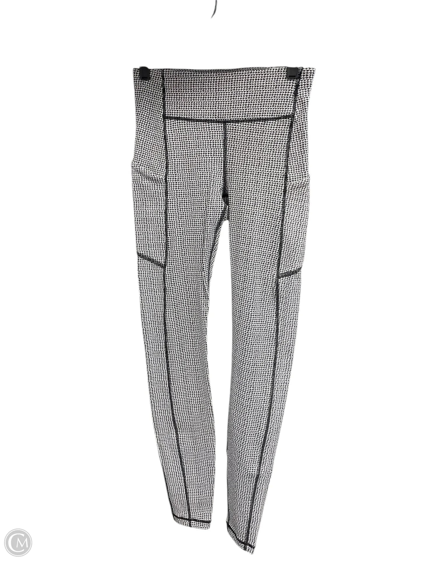 Athletic Leggings By Lululemon In Black & White, Size: 4