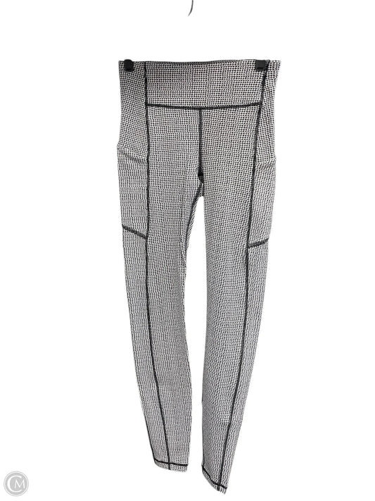 Athletic Leggings By Lululemon In Black & White, Size: 4