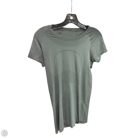 Athletic Top Short Sleeve By Lululemon In Green, Size: 6