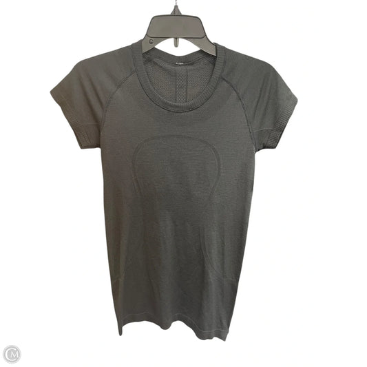 Athletic Top Short Sleeve By Lululemon In Black, Size: 6
