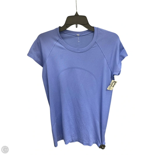 Athletic Top Short Sleeve By Lululemon In Purple, Size: Xl