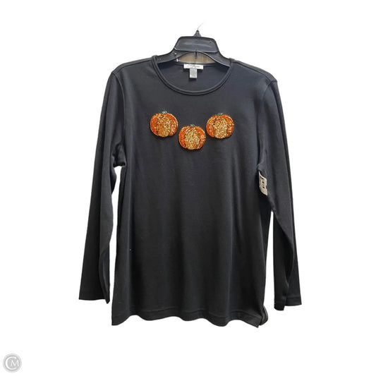 Top Long Sleeve By Clothes Mentor In Black, Size: L