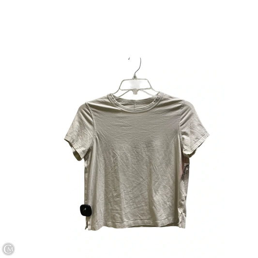 Athletic Top Short Sleeve By Lululemon In Cream, Size: S