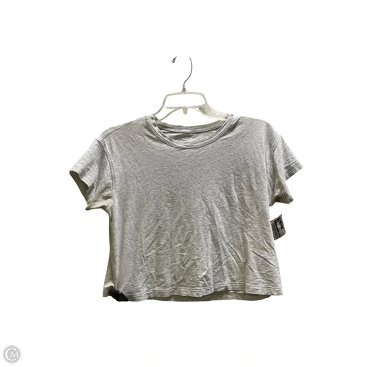 Athletic Top Short Sleeve By Lululemon In Grey, Size: S