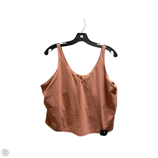 Athletic Tank Top By Lululemon In Orange, Size: 20