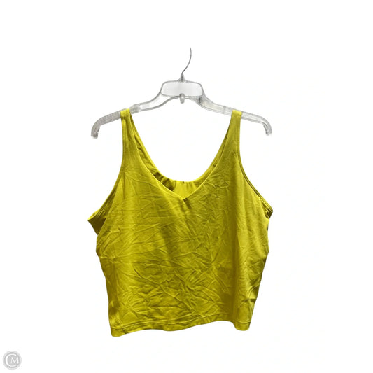 Athletic Tank Top By Lululemon In Yellow, Size: 20